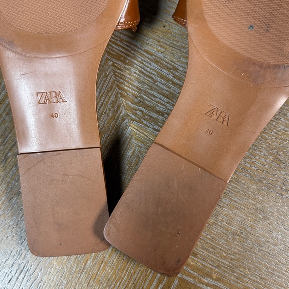 ZARA Brown Slides with Gold Chain Detail 40 - Picture 12 of 12